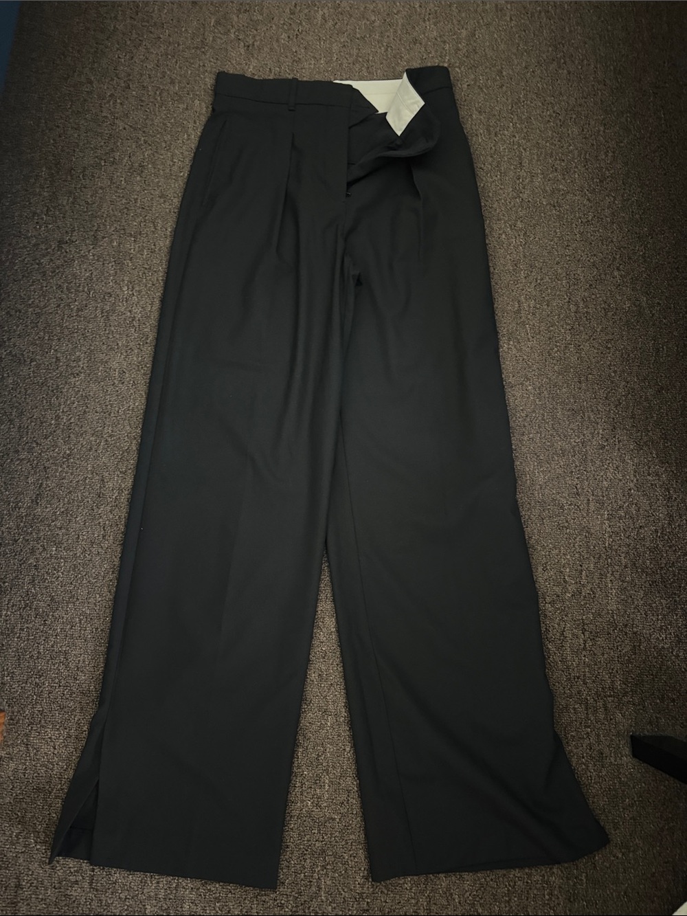 Zara Black Boot-Cut & Flare Dress Pants